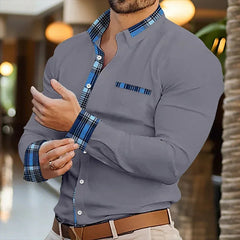 Men's business lapel shirt office casual outdoor street shirt soft and comfortable men's high-quality top large size XS-6XL SHOWLU FASHION STORE