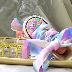Random Lollipop Rainbow Candy Canvas Simulation DIY Kids Pearls Sneakers For Girl Birthday Party Dollbling Handmade Bling Shoes SHOWLU FASHION STORE