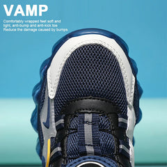 Children Shoes Thick Soled Running Rotary Buckle Kids Sports Casual Tennis For Girls Boys Outdoor Mesh Breathable Unisex Sneaker SHOWLU FASHION STORE