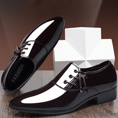 Trending Italian Patent Leather Shoes for Men Business Shoe Lace Up Oxfords Plus Size Male Wedding Party Shoes Men Black Leather SHOWLU FASHION STORE