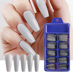 100pcs False Nail Press On Nails Acrylic Extension Coffin Forms Nail Tips Gel Nail Polish Artificial Nail Sets Kits Tools KE1895 SHOWLU FASHION STORE