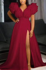 Plus Size Women 5xl Dresses Mesh Sleeveless Party Elegant Dresses 2024 Summer Lady Fashion Split Gowns Evening Wholesale Clothes SHOWLU FASHION STORE