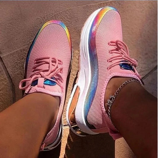 New Fashion Summer and Autumn Woven Breathable Sneakers Women Lace Up Designer Comfort Casual Shoes on Offer SHOWLU FASHION STORE
