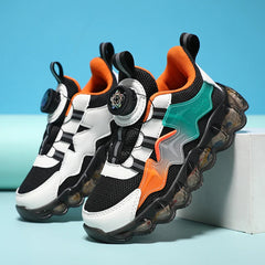 Children Shoes Thick Soled Running Rotary Buckle Kids Sports Casual Tennis For Girls Boys Outdoor Mesh Breathable Unisex Sneaker SHOWLU FASHION STORE