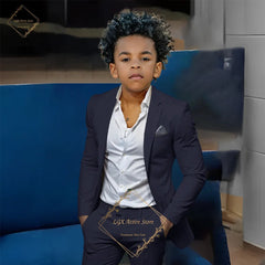 Kids' Orange Single-Breasted Suit (Jacket + Trousers) – Stylish Slim Fit, Perfect for Weddings & Cocktail Parties SHOWLU FASHION STORE