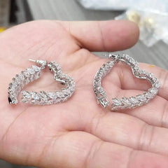 Luxury Wheat Earrings Shiny Zircon Fashion Personality Party Charm Jewelry Wheat Leaf Earring for Women Girls Korean Style SHOWLU FASHION STORE