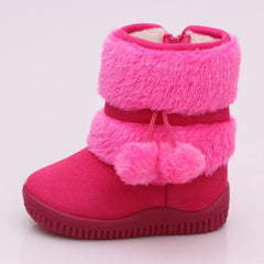 Children Girls Snow Boots Winter Comfortable Thick Warm Kids Boots Lobbing Ball Thick Kids Autumn Cute Boys Boots Princess Shoes SHOWLU FASHION STORE