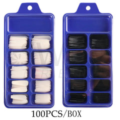 100pcs False Nail Press On Nails Acrylic Extension Coffin Forms Nail Tips Gel Nail Polish Artificial Nail Sets Kits Tools KE1895 SHOWLU FASHION STORE