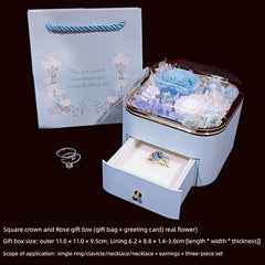 Preserved Fresh Flower Rose Exchange Small Exquisite Jewelry Box SHOWLU FASHION STORE
