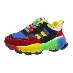 Women Sport Shoes Fashion Platform Sneakers Ladies Spring Winter Flats Running Shoes Woman Colour Lace Up Shoes Zapatos De Mujer SHOWLU FASHION STORE