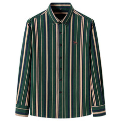 Plus size 6XL 100%cotton korean fashion long-sleeve shirts for men slim fit formal plain shirt striped houndstooth plaid clothes SHOWLU FASHION STORE