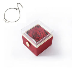 2024 New Valentine's Day Gift Double Heart Bracelets for Women Custom Engraved Name Steel Bracelets Eternal Rose Box Wedding Box SHOWLU FASHION STORE