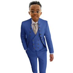 Boys Suit Fashion Design 3-piece Wedding Tuxedo Kids Custom Jacket Pants Vest Complete Suit Available for 2-18 years old SHOWLU FASHION STORE