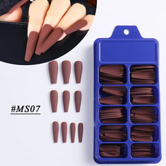 100pcs False Nail Press On Nails Acrylic Extension Coffin Forms Nail Tips Gel Nail Polish Artificial Nail Sets Kits Tools KE1895 SHOWLU FASHION STORE