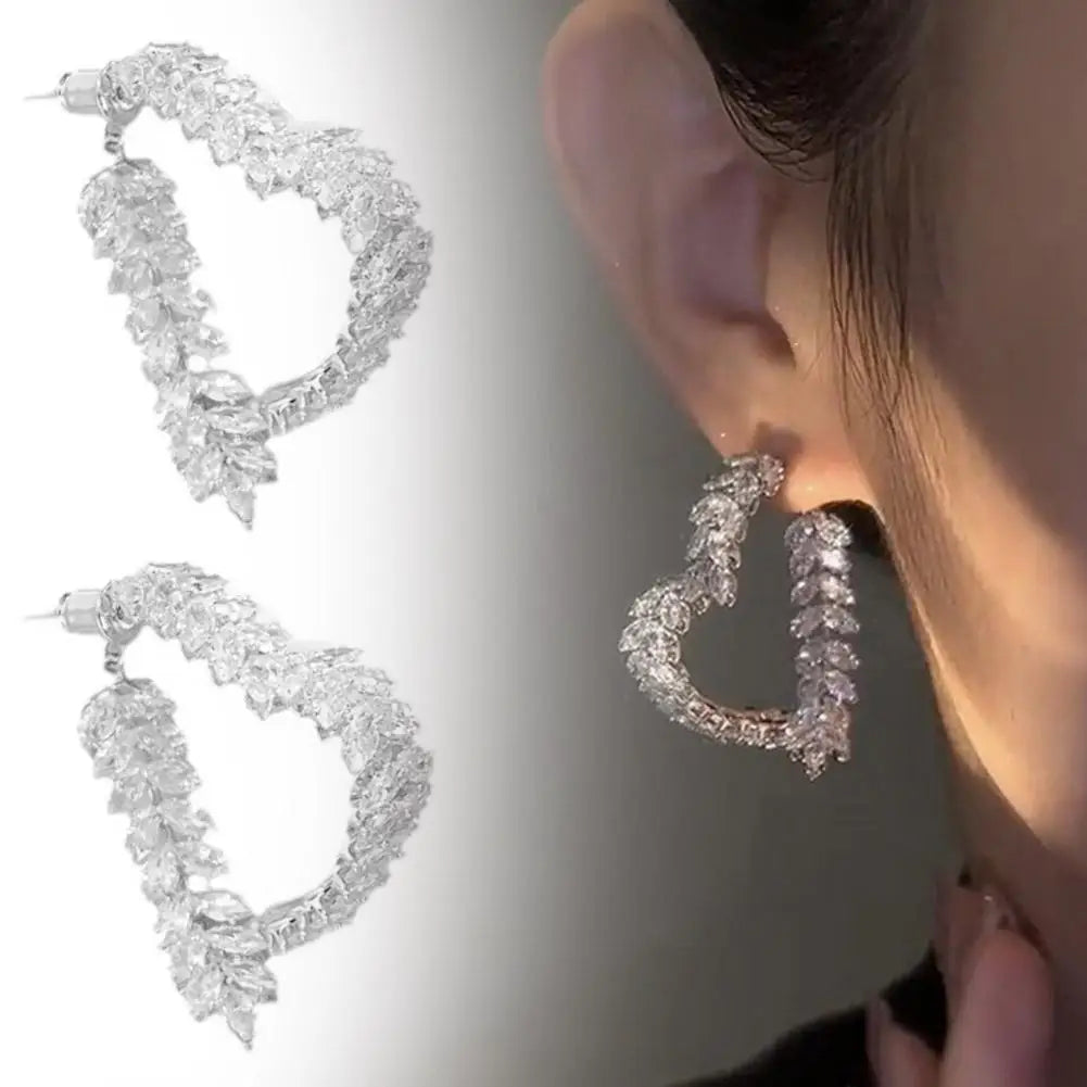 Luxury Wheat Earrings Shiny Zircon Fashion Personality Party Charm Jewelry Wheat Leaf Earring for Women Girls Korean Style SHOWLU FASHION STORE