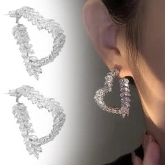 Luxury Wheat Earrings Shiny Zircon Fashion Personality Party Charm Jewelry Wheat Leaf Earring for Women Girls Korean Style SHOWLU FASHION STORE