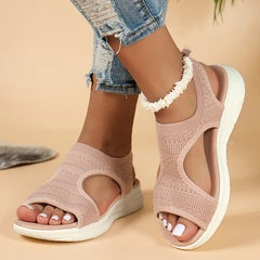 Women Summer Shoes 2024 New Mesh Fish Platform Sandals Women's Open Toe Wedge Sandals Ladies Light Casual Shoes Zapatillas Muje SHOWLU FASHION STORE