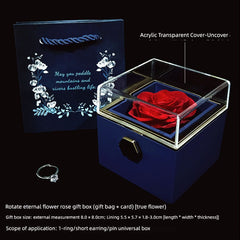 Preserved Fresh Flower Rose Exchange Small Exquisite Jewelry Box SHOWLU FASHION STORE