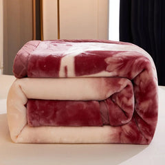 Soft Warm Weighted Blankets For Beds Winter Double Layers Fluffy Faux Fur Mink Throw Thicken Fleece Quilts Blankets SHOWLU FASHION STORE
