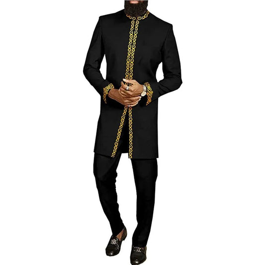 2025 new traditional men's suit luxury gentleman's shirt suit casual travel banquet men's two-piece set fashionable men's suit SHOWLU FASHION STORE
