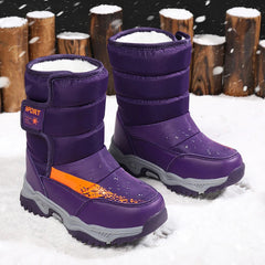 2025 Winter Children Boots Princess Elegant Girls Shoes Water Proof Girl Boy Snow Boots Kids Warm High Quality Plush Boots SHOWLU FASHION STORE
