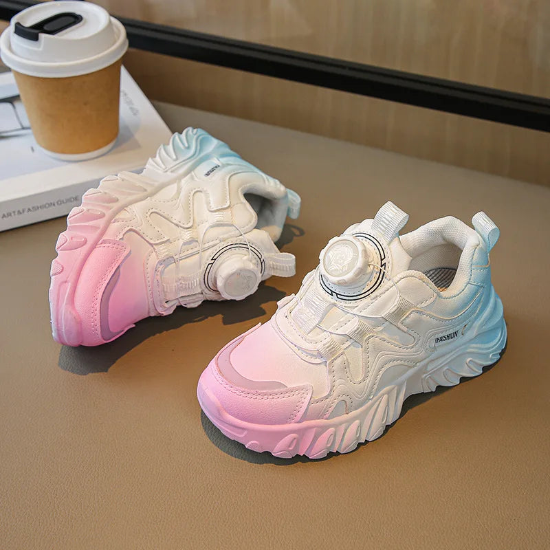 Spring New Cotton Lined Girls Design Sneakers Children's Sport Shoes Non-slip Soft Bottom Kids Running Shoes Student Shoes SHOWLU FASHION STORE