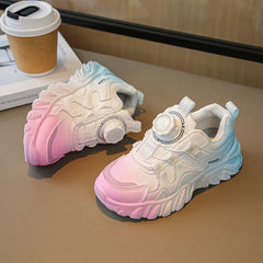 Spring New Cotton Lined Girls Design Sneakers Children's Sport Shoes Non-slip Soft Bottom Kids Running Shoes Student Shoes SHOWLU FASHION STORE