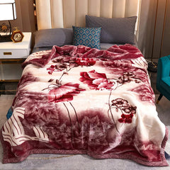 Soft Warm Weighted Blankets For Beds Winter Double Layers Fluffy Faux Fur Mink Throw Thicken Fleece Quilts Blankets SHOWLU FASHION STORE