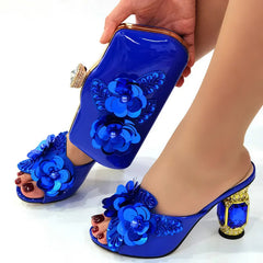 Doershow Italian Shoes And Bag Sets For Evening Party With Stones Italian Leather Handbags Match Bags!HZX1-6 SHOWLU FASHION STORE
