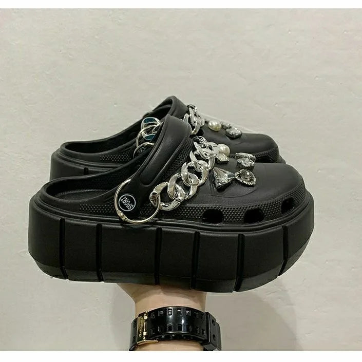 Summer Women Slippers Platform Clogs Outdoor Garden Shoes Female Pool Sandals Bathroom Flip Flops Mules Ladies Beach Slides SHOWLU FASHION STORE