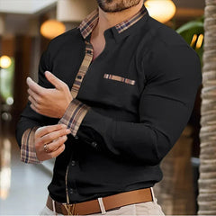 Men's business lapel shirt office casual outdoor street shirt soft and comfortable men's high-quality top large size XS-6XL SHOWLU FASHION STORE