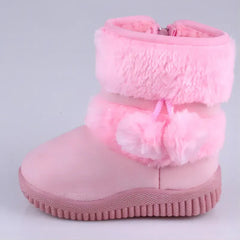 Children Girls Snow Boots Winter Comfortable Thick Warm Kids Boots Lobbing Ball Thick Kids Autumn Cute Boys Boots Princess Shoes SHOWLU FASHION STORE