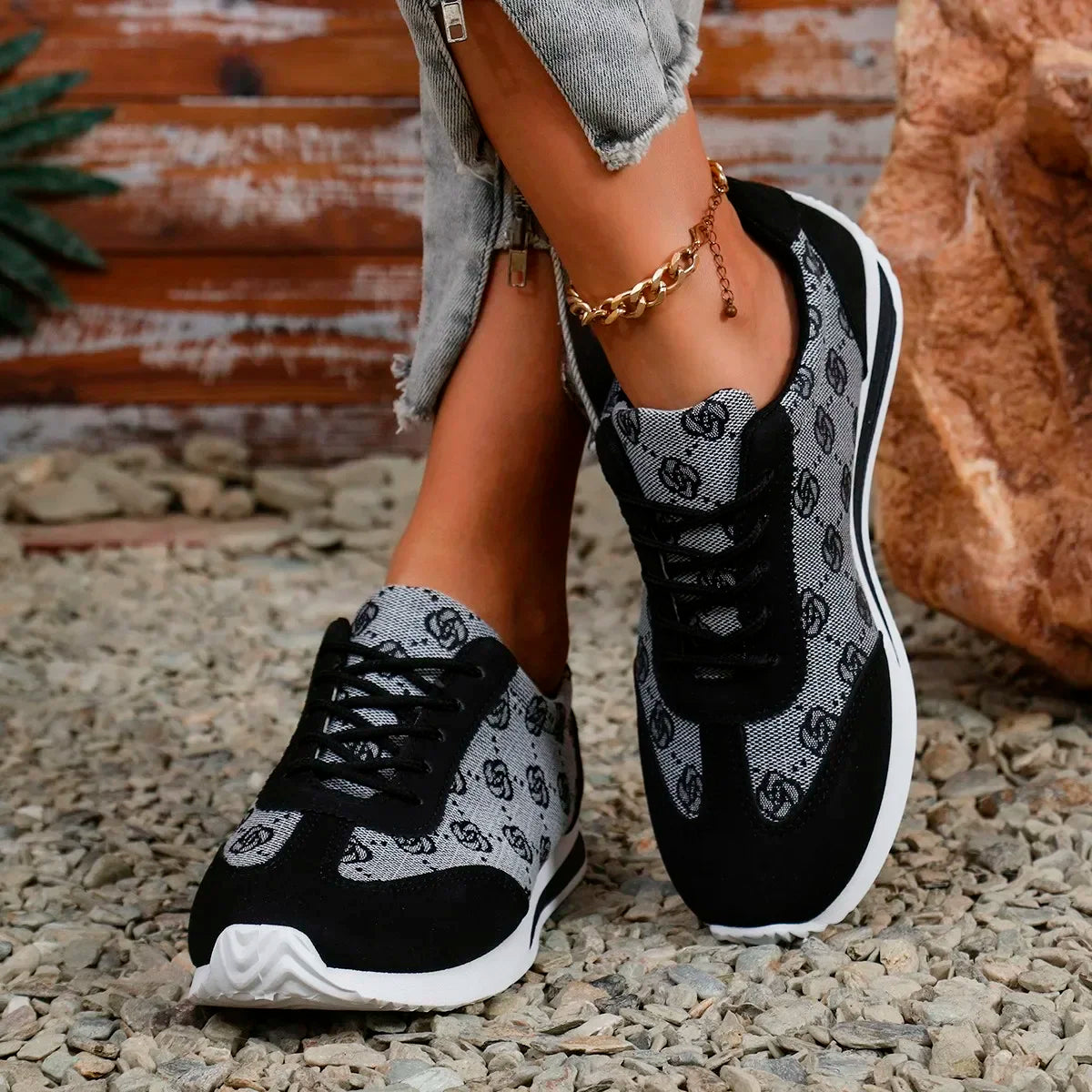 Women Thick Soled Cross Round Head Thin Fashion Shoes Women Comfortable  Breathable Casual Wear-resistant Shoes Zapatos De Mujer SHOWLU FASHION STORE