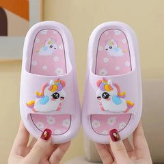 Summer Cartoon Children's Slippers Girl Unicorn Slipper Kids Cute Indoor Home Bathroom Shoes Boy Dinosaur Flip Flops Einhorn SHOWLU FASHION STORE