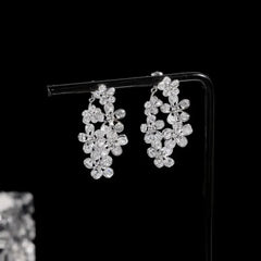 French Style Small Fragrance Pink Wheat Ear Lovehigh-end Feeling Light Luxury Zircon Earrings for Girls. SHOWLU FASHION STORE