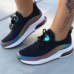 New Fashion Summer and Autumn Woven Breathable Sneakers Women Lace Up Designer Comfort Casual Shoes on Offer SHOWLU FASHION STORE