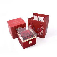 Luxury Rose Flip Gift Box Necklace Earrings Ring Decoration Box For Girlfriend Mother Lover 2025 Christmas Valentine's Day Gifts SHOWLU FASHION STORE