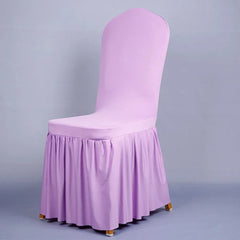 Wedding Party Chair Covers With Skirt Home Dinning Slipcover Party Seat Covers Hotel Banquet Dining Room Washable Thick SHOWLU FASHION STORE