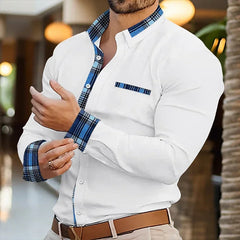 Men's business lapel shirt office casual outdoor street shirt soft and comfortable men's high-quality top large size XS-6XL SHOWLU FASHION STORE