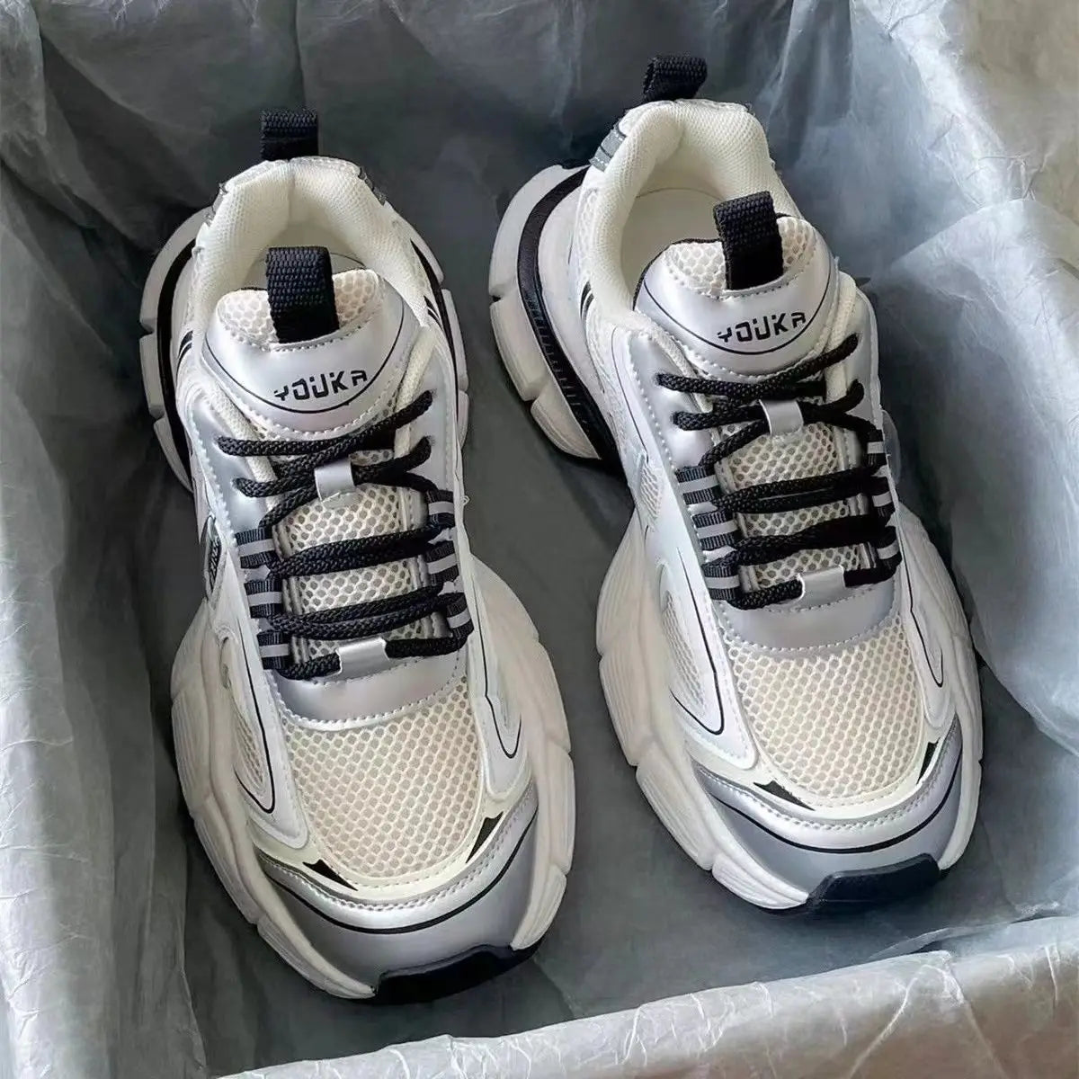Summer New Breathable Increased Casual Sports Shoes Women's Wave Versatile Mesh Thick Sole Shoes Women's Shoes SHOWLU FASHION STORE