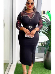 Plus Size African Party Dresses for Women 2025 New Fashion Dashiki Ankara Print Wedding Gowns Elegant Turkey Muslim Maxi Dress SHOWLU FASHION STORE