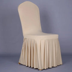 Wedding Party Chair Covers With Skirt Home Dinning Slipcover Party Seat Covers Hotel Banquet Dining Room Washable Thick SHOWLU FASHION STORE