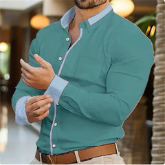 Men's business lapel shirt office casual outdoor street shirt soft and comfortable men's high-quality top large size XS-6XL SHOWLU FASHION STORE