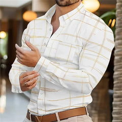 Men's business lapel shirt office casual outdoor street shirt soft and comfortable men's high-quality top large size XS-6XL SHOWLU FASHION STORE