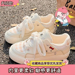 2025 Spring Hello Kitty Anime Kawaii MINISO Board Shoes Cute Cartoon Female Student Sports Casual Sneakers Soft Gifts for Girls SHOWLU FASHION STORE