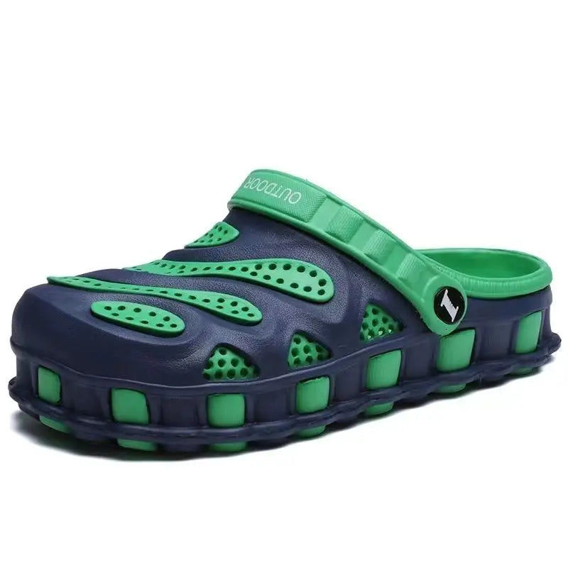 2023 New Summer men croc slippers Aqua Breathable Water Beach Shoes For Men Jelly Slides Men Clogs Flat Shoes Plus Size 40-46 SHOWLU FASHION STORE