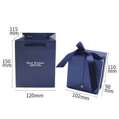 Rose Jewelry Gift Box Bow Packaging Luxury Double Door Drawer Necklace For Girlfriend Mom Simulation Flower Creative Romantic SHOWLU FASHION STORE