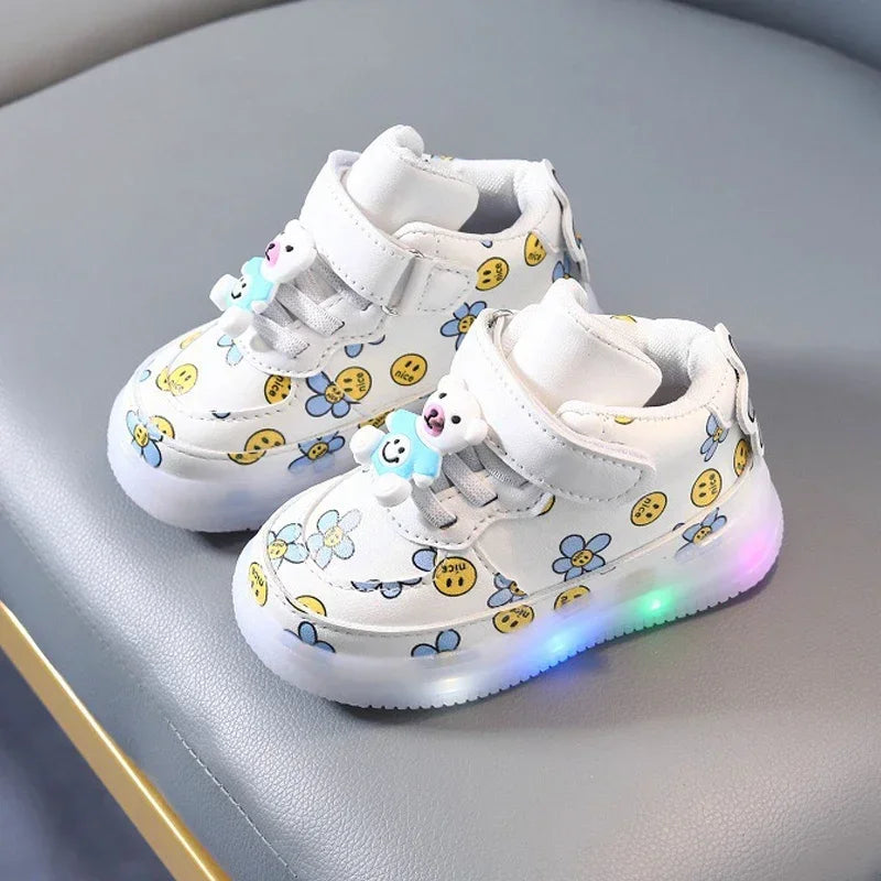EACHIN Children Lighted Sneakers Baby Girls Spring Autumn New Walking Shoes Boys Fashion Sport Running Sneaker Kids Casual Flats SHOWLU FASHION STORE