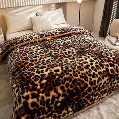 Soft Warm Weighted Blankets For Beds Winter Double Layers Fluffy Faux Fur Mink Throw Thicken Fleece Quilts Blankets SHOWLU FASHION STORE