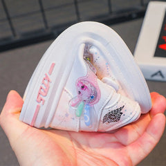 Disney Children's Sneakers Frozen Elsa Princess Girls Casual Shoes 2024 New Arrival Student Shoes Anti-slip Teen Sport Shoes SHOWLU FASHION STORE